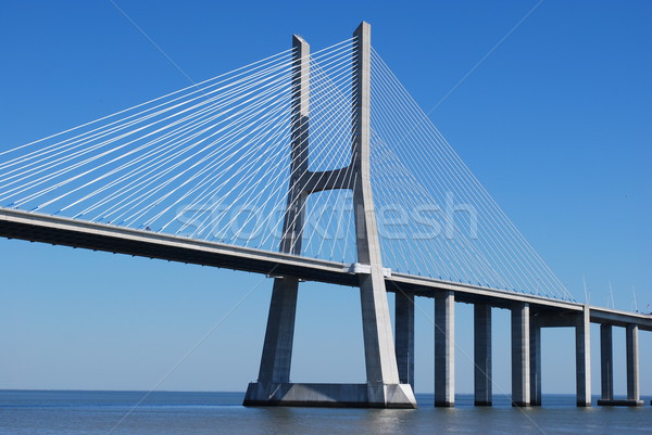 Vasco da Gama Bridge over River Tagus in Lisbon Stock photo © luissantos84