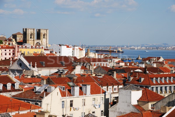 Lisbon cityscape with Se Cathedral
 Stock photo © luissantos84