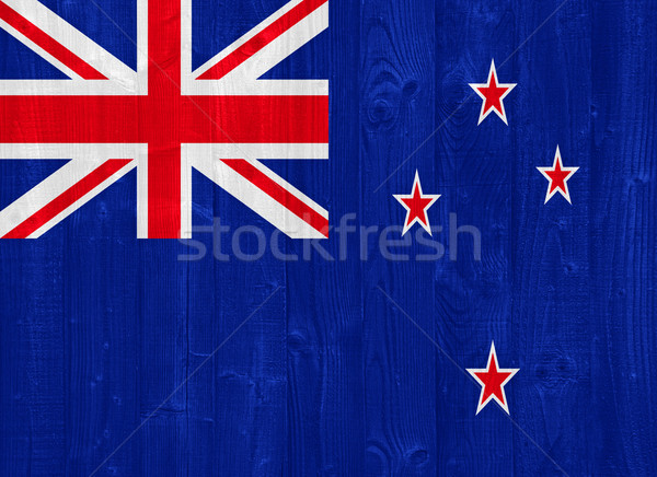 New Zealand Flagge herrlich gemalt Holz Planke Stock foto © luissantos84