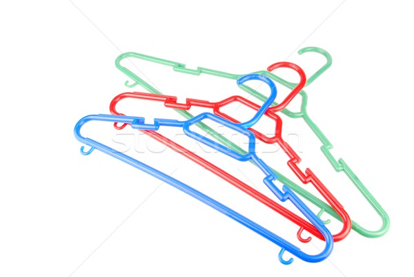 Group of plastic cloth hangers Stock photo © luissantos84