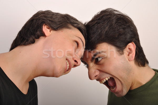 Woman and man yelling face to face Stock photo © luissantos84