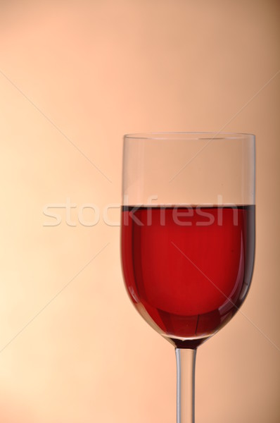 Szkła wino czerwone elegancki brązowy drewna Zdjęcia stock © luissantos84