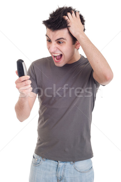 Man yelling into mobile Stock photo © luissantos84