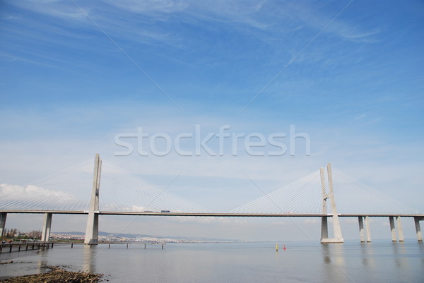Vasco da Gama Bridge in Lisbon, Portugal Stock photo © luissantos84