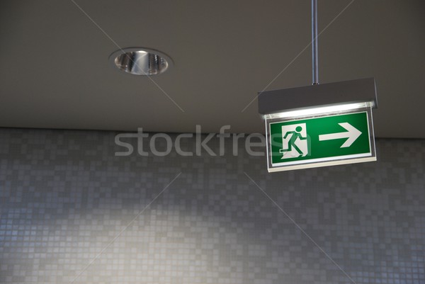 Emergency exit sign Stock photo © luissantos84