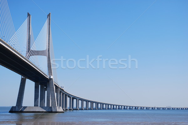 Brug rivier Lissabon Portugal water stedelijke Stockfoto © luissantos84