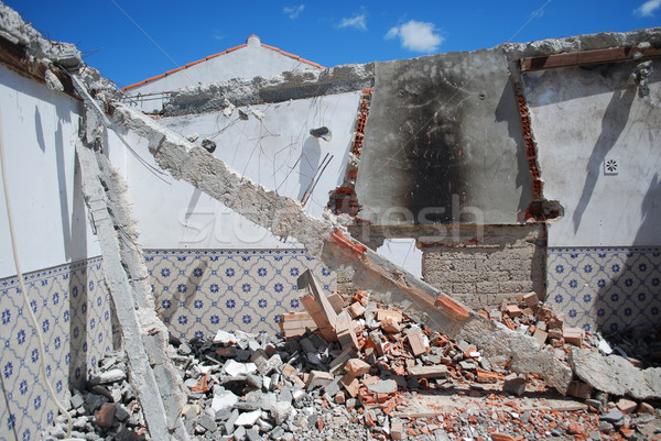 Construction site of a residential area Stock photo © luissantos84