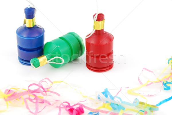 Party poppers on white Stock photo © luissantos84