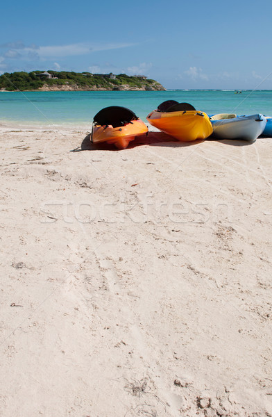 Kayaks on beach Stock photo © luissantos84