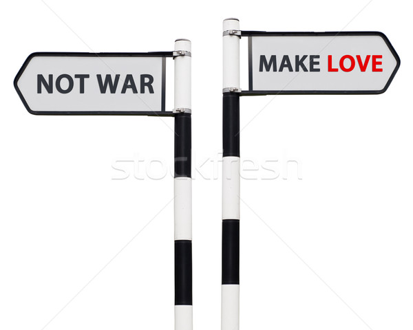 Make love not war signs Stock photo © luissantos84