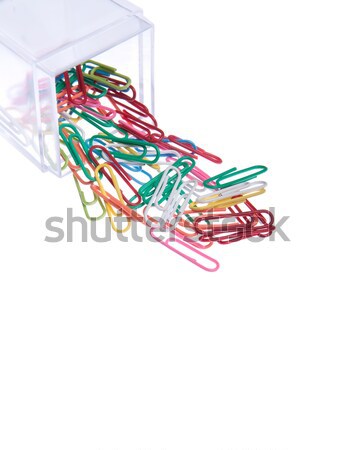 Stockfoto: Papier · gekleurd · buiten · plastic · vak · geïsoleerd