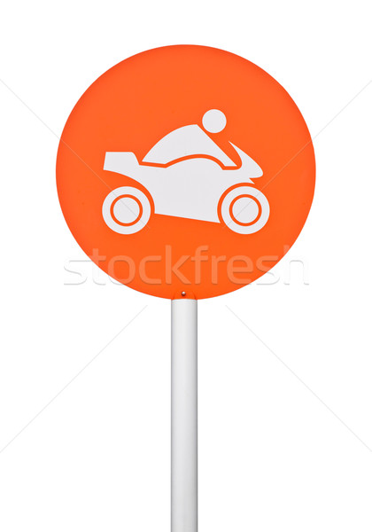 Stock photo: Motorbike sign