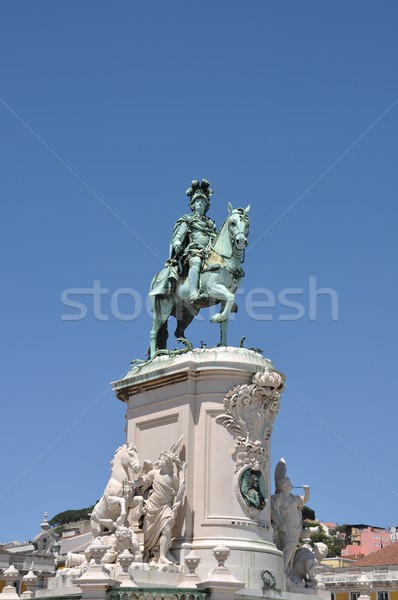 Stock photo: Statue of King Jose in Lisbon
