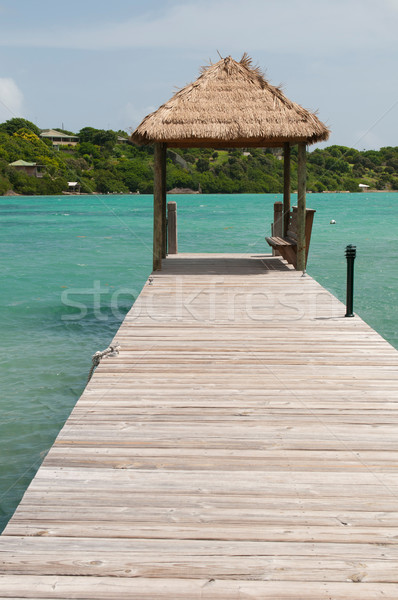 Hut on jetty Stock photo © luissantos84