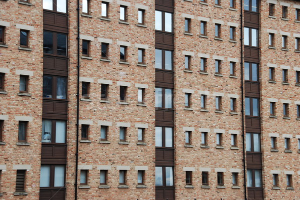 Brick building facade Stock photo © luissantos84