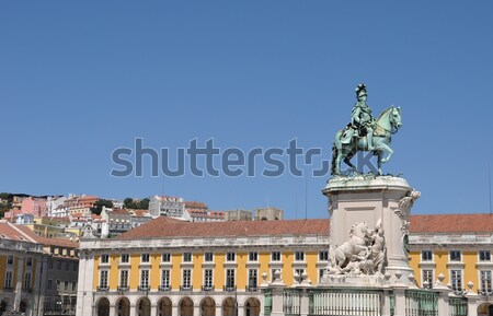 Statue of King Jose in Lisbon Stock photo © luissantos84