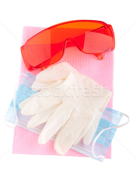 Kereszt fertőzés felszerlés egészség biztonsági berendezés szemüveg Stock fotó © luissantos84