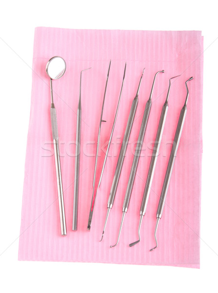 Zahnarztpraxis rosa isoliert weiß Gesundheit Stock foto © luissantos84