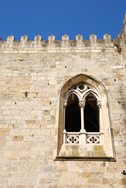 Detalle arquitectónico antigua iglesia ventana hermosa detalle Foto stock © luissantos84