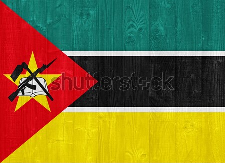 Mozambique pavillon peint bois planche [[stock_photo]] © luissantos84