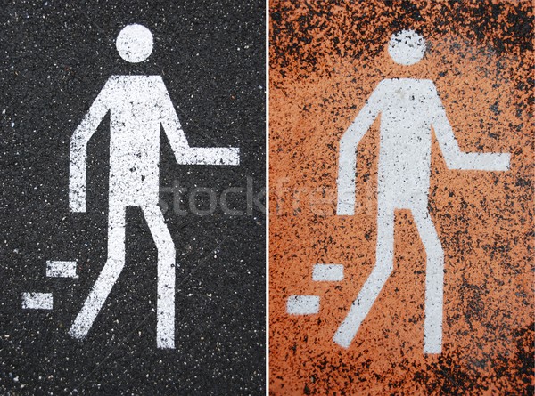 Stock photo: Pedestrian signs