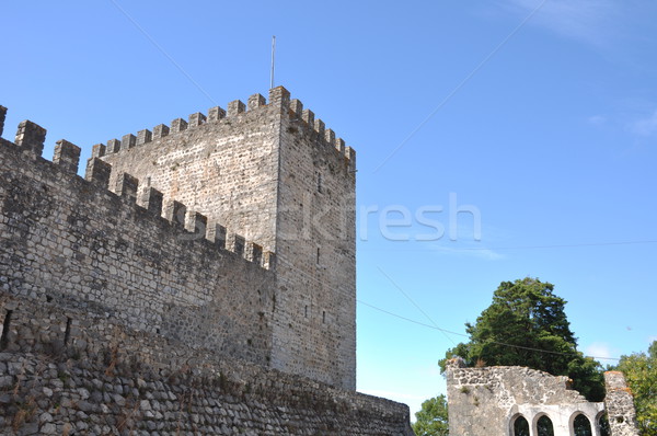 Castello antica medievale cielo costruzione architettura Foto d'archivio © luissantos84