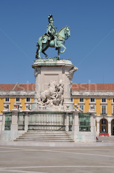 Statue of King Jose in Lisbon Stock photo © luissantos84
