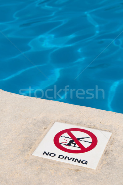 Stockfoto: Geen · duiken · teken · water · zomer · zwemmen