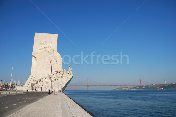 Monument to the Discoveries in Lisbon Stock photo © luissantos84