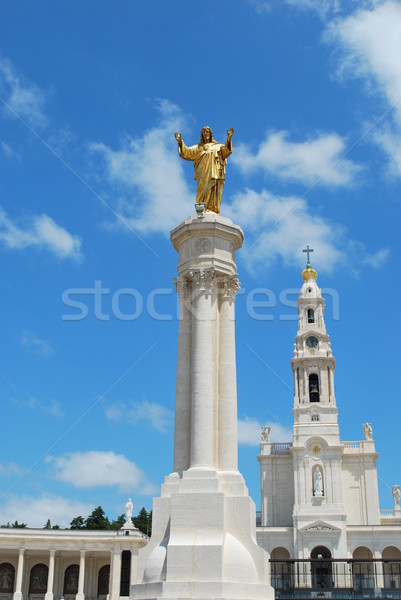 View of the Sanctuary of Fatima, in Portugal Stock photo © luissantos84