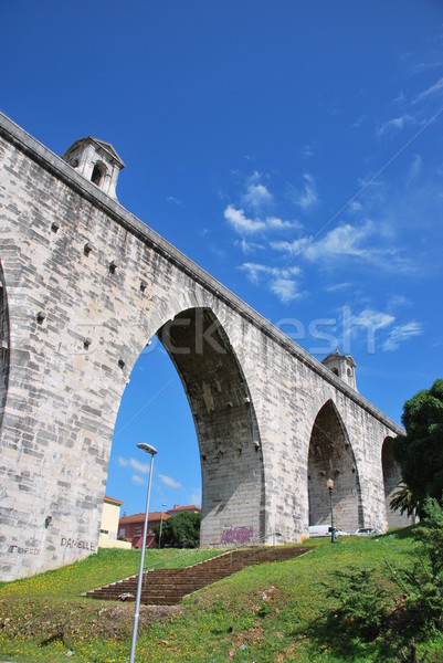 Aqueduct in Lisbon Stock photo © luissantos84