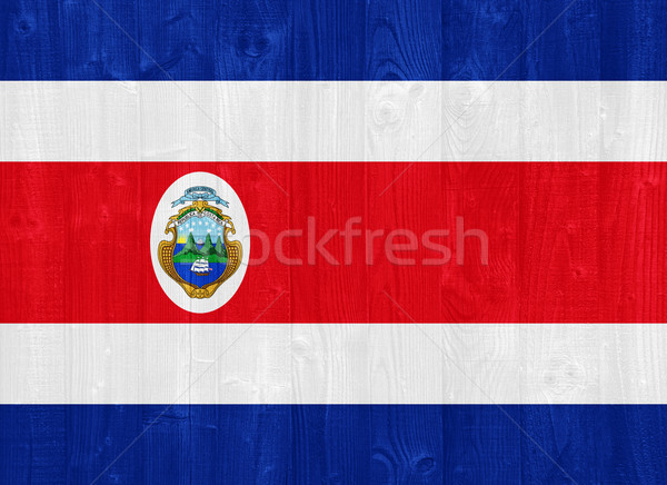 Costa Rica bandeira pintado madeira Foto stock © luissantos84