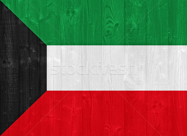 Kuwait bandiera magnifico verniciato legno Foto d'archivio © luissantos84