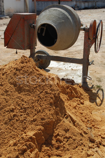 Stock photo: Cement mixer