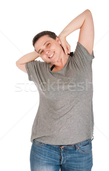 Exhausted casual woman Stock photo © luissantos84