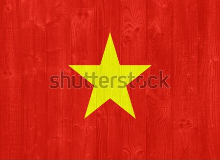 Viêt-Nam pavillon peint bois planche [[stock_photo]] © luissantos84