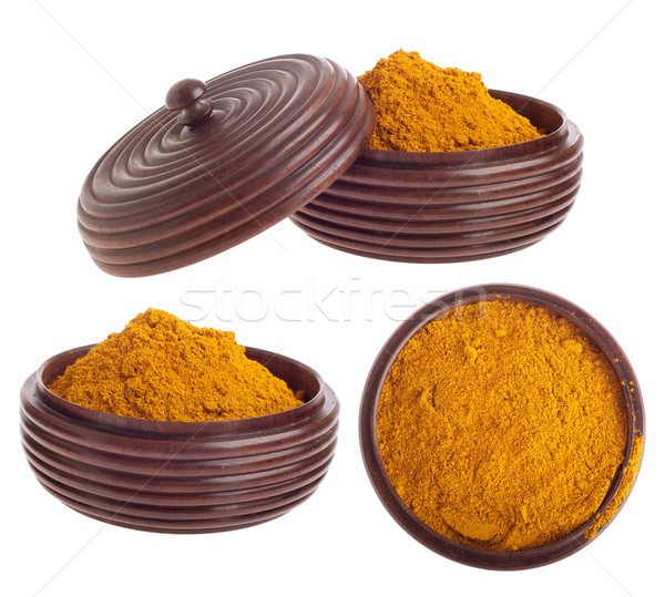 Curry powder on bowl Stock photo © luissantos84