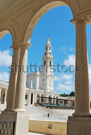 View of the Sanctuary of Fatima, in Portugal Stock photo © luissantos84