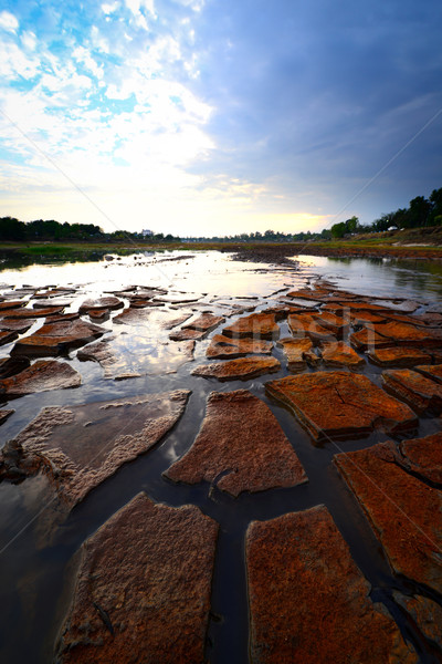 Trocken Land Boden Textur Boden Hintergrund Stock foto © lukchai