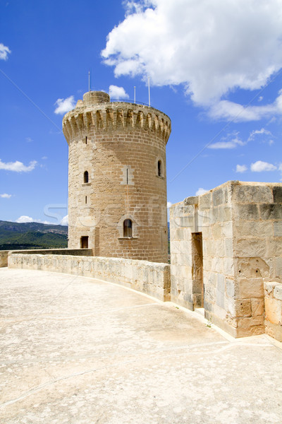 Kasteel majorca toren bouw brug architectuur Stockfoto © lunamarina