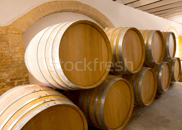 Foto stock: Vinho · carvalho · vinícola