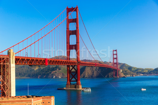 Golden Gate Bridge San Francisco California SUA cer oraş Imagine de stoc © lunamarina