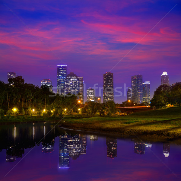 Houston wygaśnięcia panoramę Texas parku niebo Zdjęcia stock © lunamarina