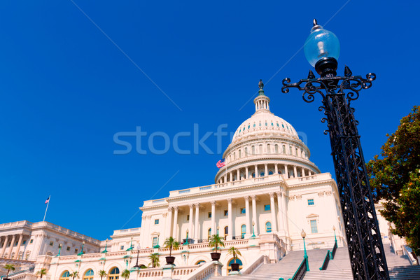 Gebäude Washington DC USA Kongress Sonnenlicht Haus Stock foto © lunamarina