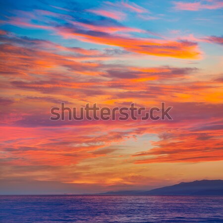 Almeria Cabo de Gata sunset in Mediterranean Stock photo © lunamarina