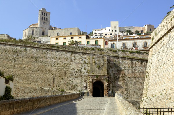 Ibiza castle from balearic islands in Spain Stock photo © lunamarina
