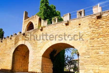 óváros erőd fal Mallorca sziget Spanyolország Stock fotó © lunamarina
