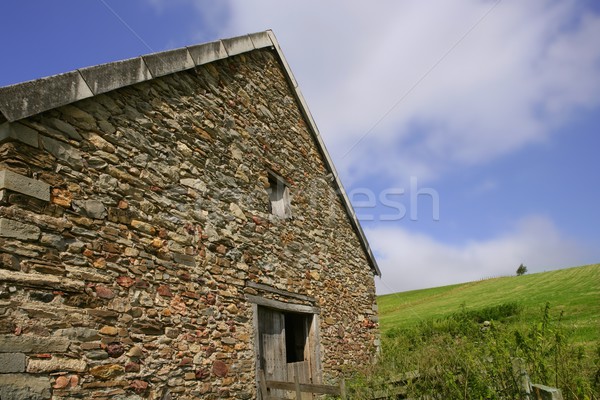 Metselwerk steen muren huis gebouw landschap Stockfoto © lunamarina