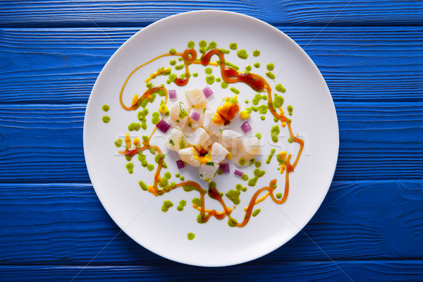 Ceviche recipe modern gastronomy style Stock photo © lunamarina