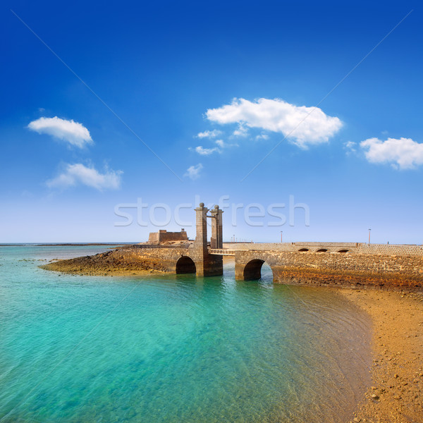Arrecife Lanzarote castle and bridge Stock photo © lunamarina